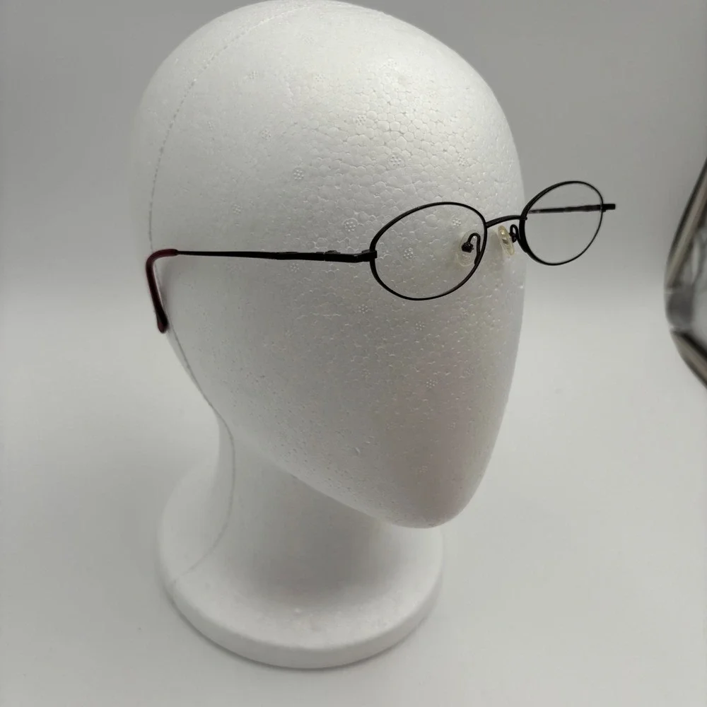 Hikari 6 Eyeglasses Unisex 48-19-135 Purple Oval Metal Frames FRAMES ONLY